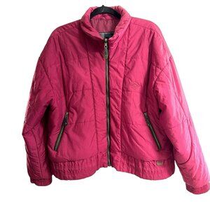 Vtg. 80’s Mountain Goat Puffer Ski Snowboard‎ Jacket Women’s S Retro Maroon ￼